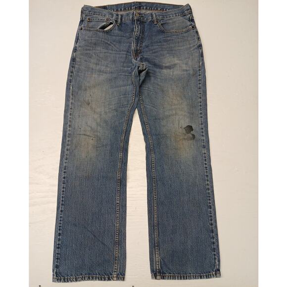 Levi's 559 Relaxed Comfort Fit Dress Casual Regular Work Blue Jeans 36x34 - Picture 1 of 8